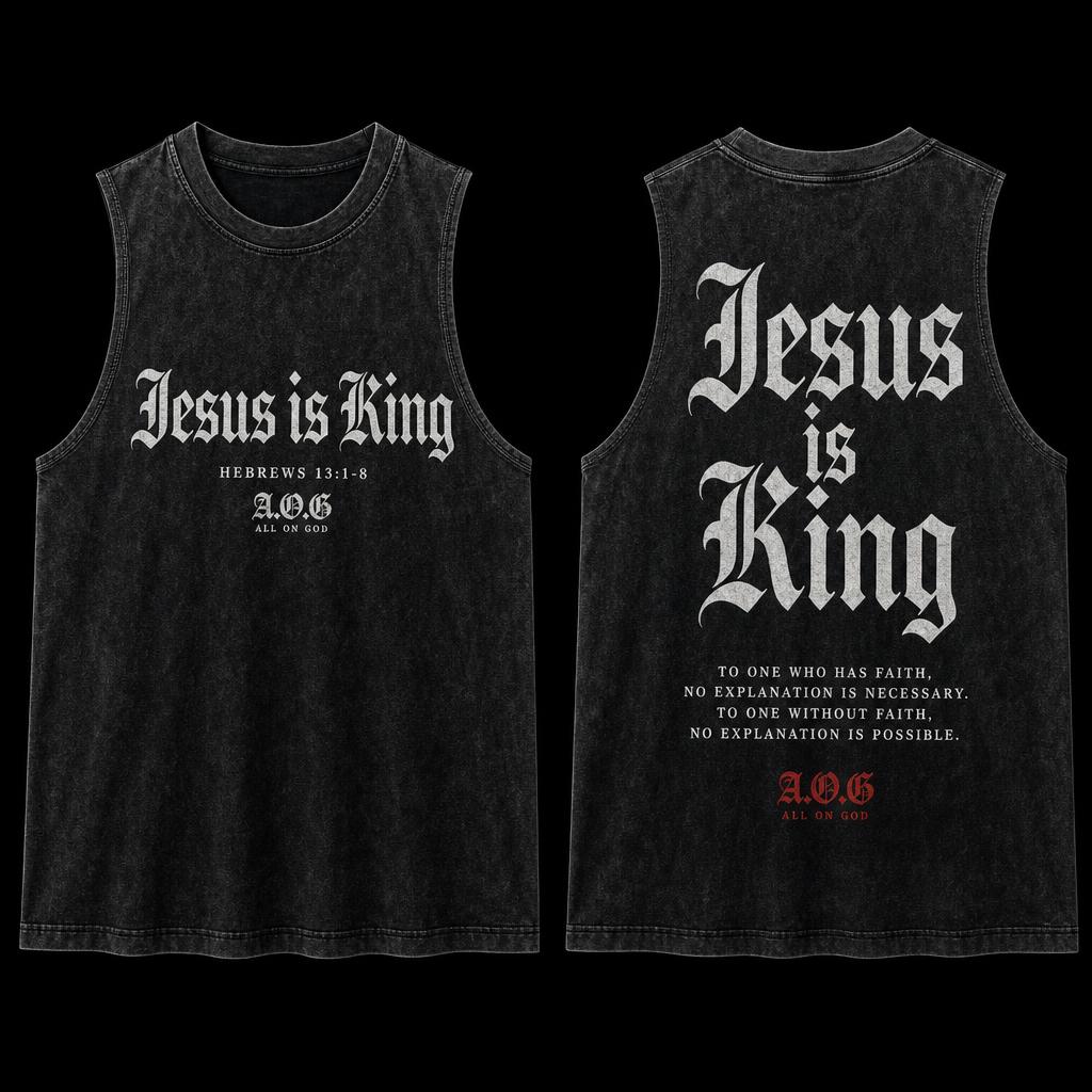 A.O.G Jesus Is King sleeveless shirt